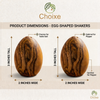 2-Pack Mediterranean Olive Wood Salt & Pepper Egg-Shaped Shakers