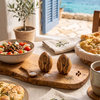 2-Pack Mediterranean Olive Wood Salt & Pepper Egg-Shaped Shakers