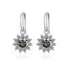 1CT Moissanite Drop Earrings 925 Sterling Silver Colorful Green Blue Pink