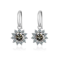 1CT Moissanite Drop Earrings 925 Sterling Silver Colorful Green Blue Pink