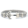 Elegant Modern Handmade Stainless Steel Men Anchor Bracelet made of Nylon in Navy Blue Color For Man