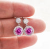 1CT 2Pcs D-Color Moissanite Drop Earrings 925 Sterling Silver With Certificate
