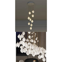 Elegant Petal Chandelier with Ceramic Finish for Modern Interiors