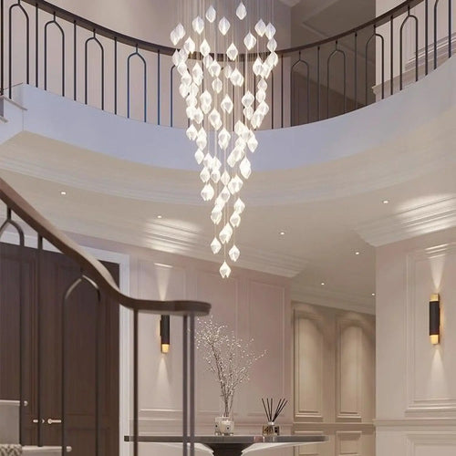 Elegant Petal Chandelier with Ceramic Finish for Modern Interiors