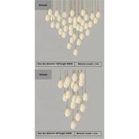 Elegant Petal Chandelier with Ceramic Finish for Modern Interiors