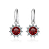 1CT Moissanite Drop Earrings 925 Sterling Silver Colorful Green Blue Pink
