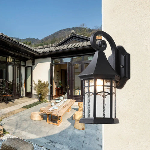 Elegant Sand Black Wall Lamp Decorative with LED and Bubble Glass Finish