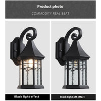 Elegant Sand Black Wall Lamp Decorative with LED and Bubble Glass Finish