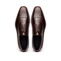 25-550-CST ENZO Italian Calfskin Cap Toe Chestnut