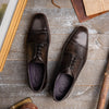 25-550-GRY ENZO Italian Calfskin Cap Toe Burnished Black