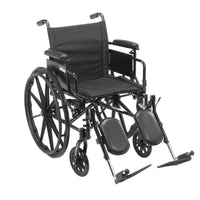Cruiser X4 Lightweight Dual Axle Wheelchair with Adjustable Detachable Arms, Desk Arms, Elevating Leg Rests, 20" Seat RIO Medical Supplies