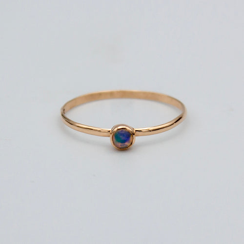 Ethiopian Opal 14K Gold Filled Minimal Stacking Ring