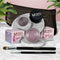 Elsa - A Pale Shimmering Lilac / Black Orchid - Luscious metallic black burgundy