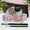 Anna - A Matte Warm Rosy Beige / Chocolate Sizzle - Milk chocolate brown with golden shimmer and golden flecks