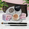 Misty Mocha - A Matte Cool Mocha Beige / Mischievous - Black with green and gold flecks