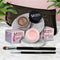 Cameo - a light nude pink / Chocolate Sizzle - Milk chocolate brown with golden shimmer and golden flecks