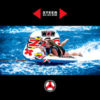 WOW Sports Zig Zag 1 Person Steerable and Towable Water Tube For Pool and Lake Jupiter Gear