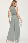 Basic Bae Full Size Ribbed Tank and Wide Leg Pants Set
