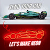 Your Personalized Metal Neon Car Wall Art - (Side view)
