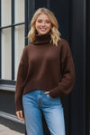 Basic Bae Turtleneck Dropped Shoulder Long Sleeve Sweater