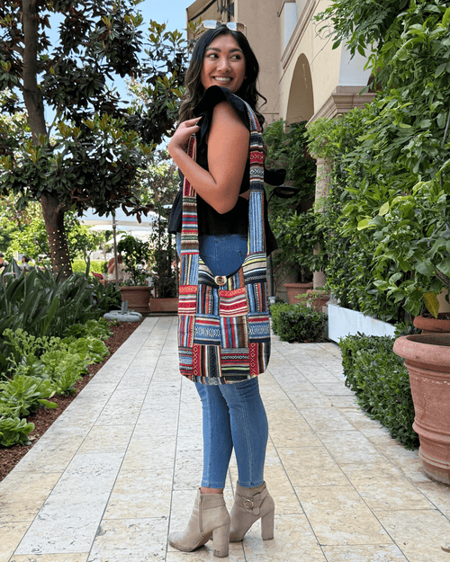 Kathmandu Collection Patchwork Striped Hobo Bag Jupiter Gear