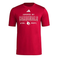 adidas Mens Pre-Game T-Shirt Team Power Red/University of Louisville
