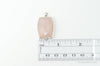 Large Designer ELLE Rose Quartz Ruby Sterling Silver Necklace Pendant