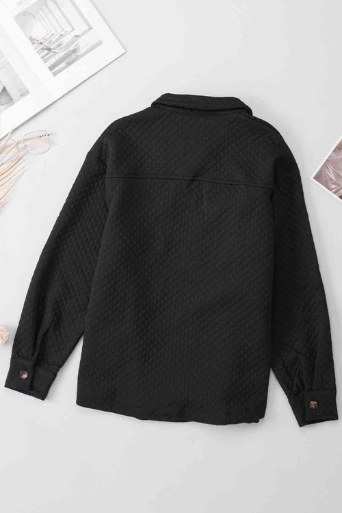 Comfortable Button-Down Collared Jacket Classic Lightweight Classic Design With Pockets