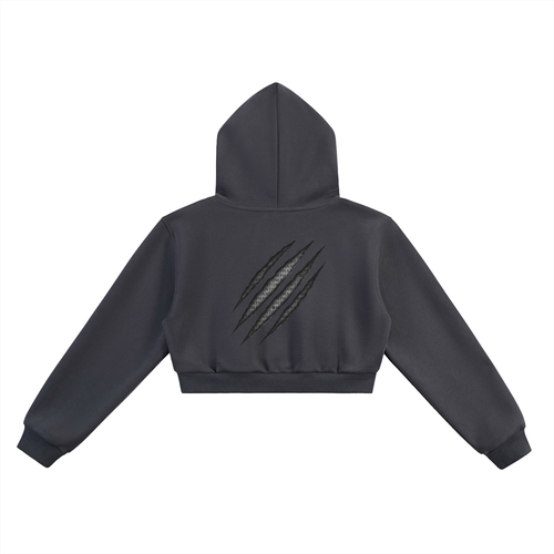 Claw Through Cropped Hoodie