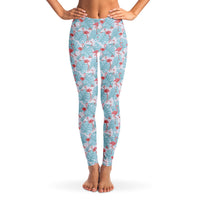 Flamingo Blue Floral Leggings