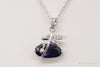 Cubic Zirconia Lab Amethyst Sterling Silver Necklace