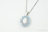 Designer Jane Seymour Blue Topaz Cubic Zirconia Sterling Silver Necklace