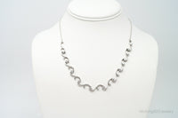 Art Deco Cubic Zirconia Sterling Silver Necklace
