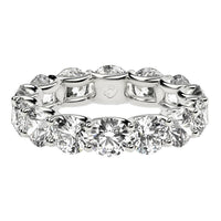 Round Cut Lab Grown Diamond Eternity Ring in 14k White Gold (6 cttw FG/VS2)