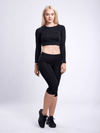 JupiterGear Mid-Rise Capri Fitness Leggings with Side Pockets