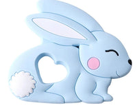 Baby Teether Silicone Rabbit Food Grade Bunny Teether Nursing Teething  Accessories Silicone Animal Teether For Kids and Baby