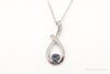 Designer Ryze Mystic Topaz Cubic Zirconia Sterling Silver Necklace