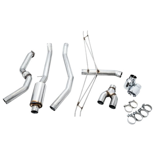 AWE Tuning 2016+ Honda Civic Si Track Edition Exhaust w/Front Pipe & Dual Chrome Silver Tips