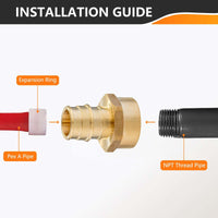 PEX A Expansion 1/2" PEX x 1/2" Female Threaded F1960 Adapter (Lead Free) Plumbingsell