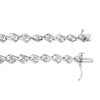 .925 Sterling Silver 1/10 Cttw Round-Cut Diamond Links of Flame Bracelet (I-J Color, I3) - 7.25"