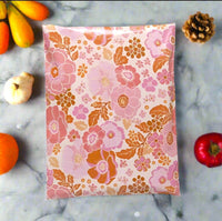 Fall Flowers Poly Mailers Size 14x17 Autumn Floral Shipping Bags