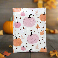 Fall Pumpkin Poly Mailers Size 7.5x10.5 Halloween Shipping Bags