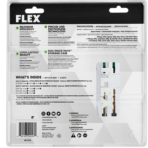 FLEX FAM10001-31 31pc. Impact Drill and Drive Bit Set