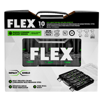 FLEX FAM10401-10 10pc Thin Wall Deep Well 6-point 1/2" Drive Impact Nut Socket Set