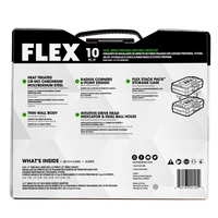 FLEX FAM10401-10 10pc Thin Wall Deep Well 6-point 1/2" Drive Impact Nut Socket Set