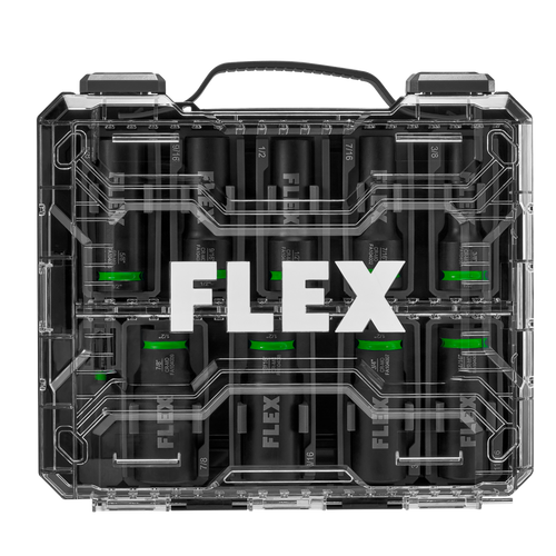 FLEX FAM10401-10 10pc Thin Wall Deep Well 6-point 1/2" Drive Impact Nut Socket Set
