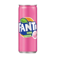Fanta Lychee – Refreshing Lychee Flavored Soda 320mL Can (Malaysia)