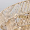 Farmhouse Rattan Pendant Chandelier Lighting with 4-Layer Woven Design