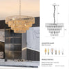 Farmhouse Rattan Pendant Chandelier Lighting with 4-Layer Woven Design