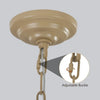 Farmhouse Rattan Pendant Chandelier Lighting with 4-Layer Woven Design